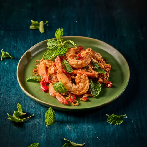 Prawns Salad With Tom Yum Paste